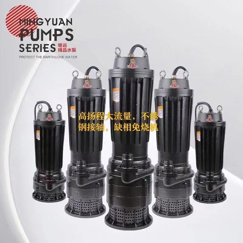 High Head Large Flow Stainless Steel Shaft Submersible Pump
